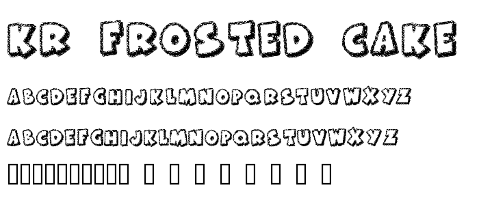 KR Frosted Cake font